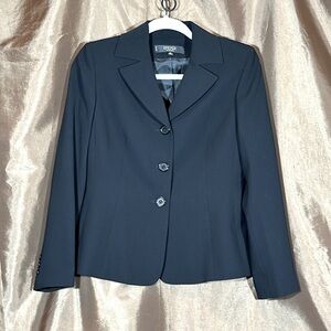 KASPER coat plus black mini skirt (business attire)
